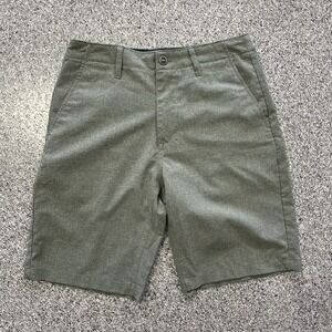 Volcom Shorts Mens 28 Green Hybrid Flat Surf Turf Walk Short 19" Stretch